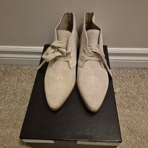 Alexander Wang NEW Cream Suede Ankle Boots